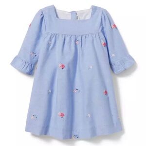 NWT Janie and Jack Blue Oxford NWT 18-24 month dress